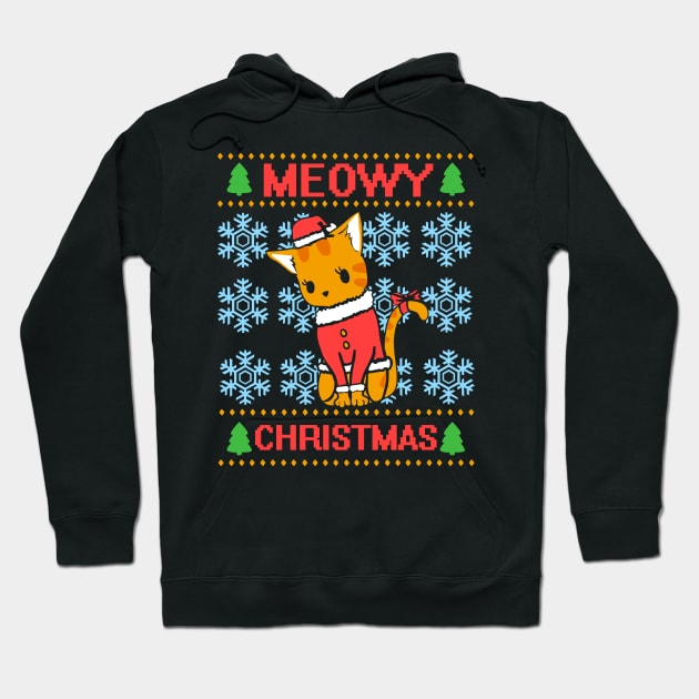 Meowy Christmas Hoodie by KsuAnn